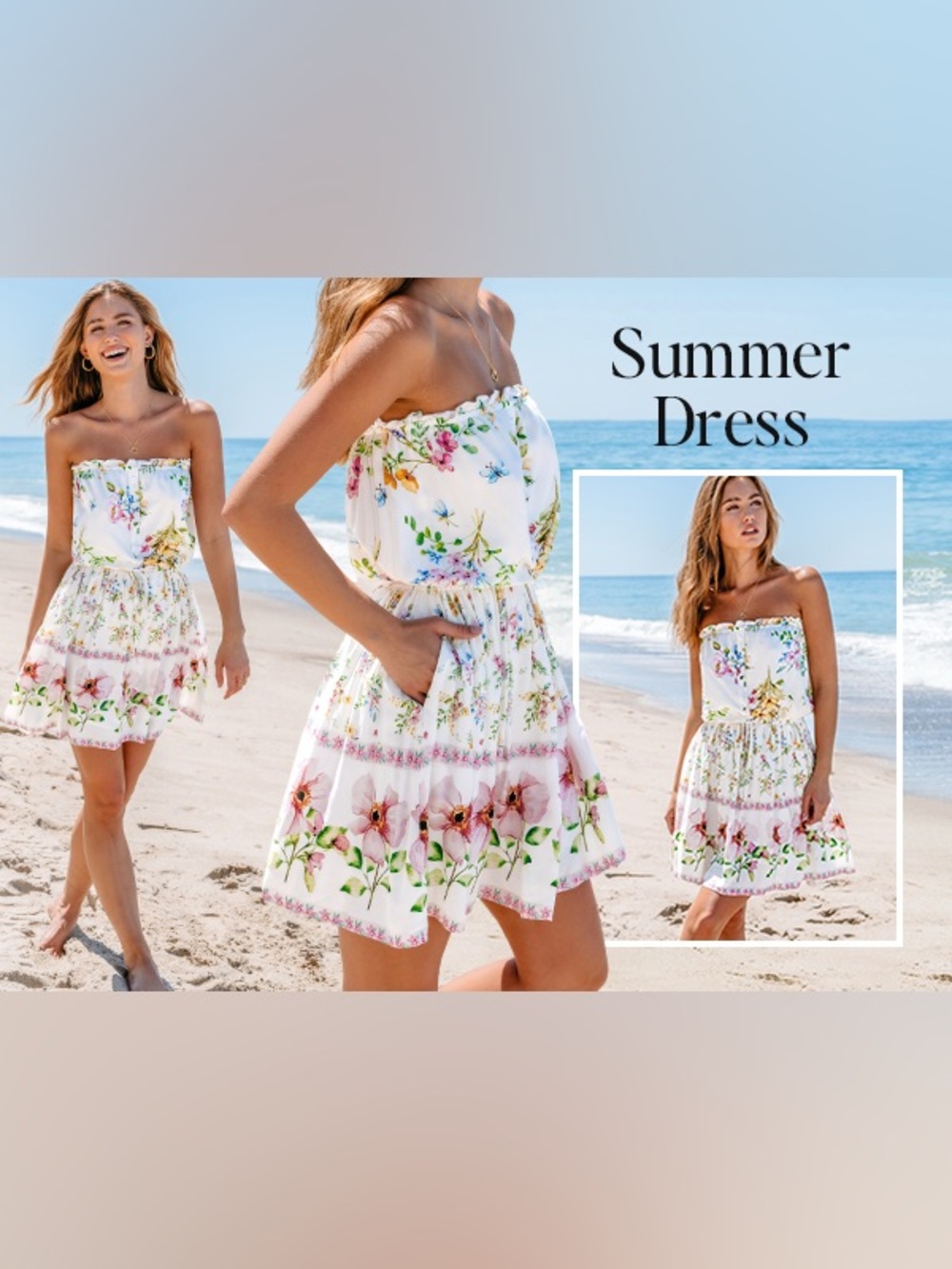 Cupshe Floral Kids Dress with Pink and Green Accents